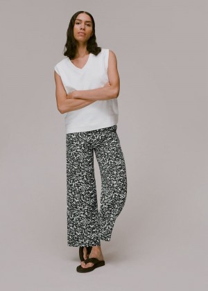 Whistles Abstract Smudge Pants Black / Multicolor | US-36458CWRU