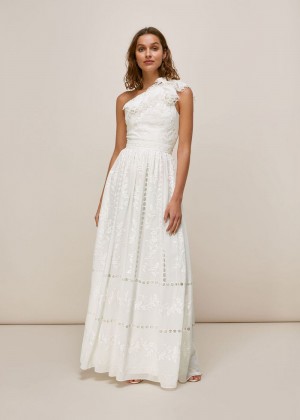 Whistles Adelaide Wedding Dress White / Multicolor | US-51694BRNQ