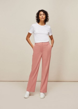 Whistles Aliza Tailored Pants Pink | US-50628CXOD