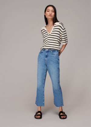 Whistles Authentic Kick Flare Jeans Light Wash | US-34187LEGV