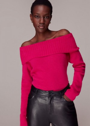 Whistles Bardot Sweater Pink | US-84510MUSL