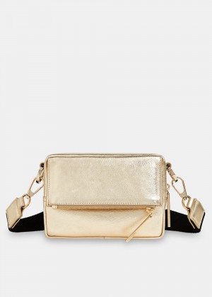 Whistles Bibi Crossbody Bag Gold | US-23908QWBC