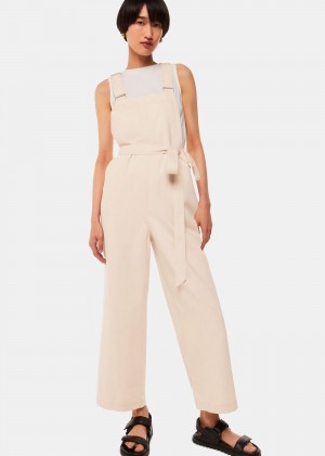 Whistles Blake Jumpsuit White | US-92758RTFC