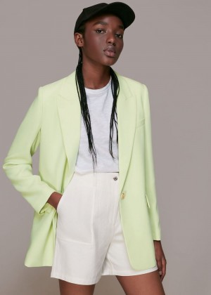 Whistles Boyfriend Crepe Blazer Light Green | US-76219YNQO