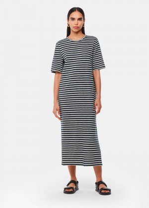 Whistles Breton Stripe Jersey Dress Blue / Multicolor | US-09523GTFS