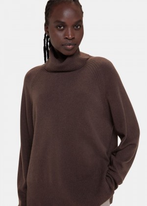 Whistles Cashmere Roll Neck Sweater Brown | US-02867NRKO