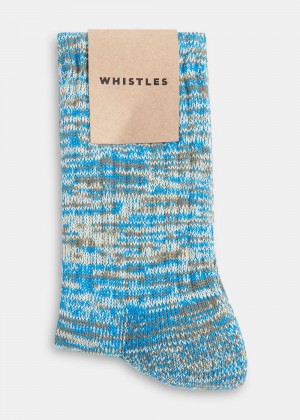 Whistles Chunky Marl Socks Blue | US-12746CXGI