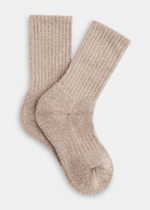 Whistles Chunky Marl Socks Neutral | US-27368BJMY