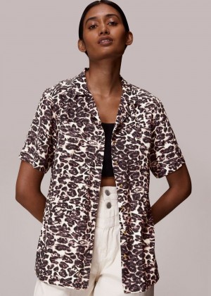 Whistles Clouded Leopard Print Shirts Multicolor | US-18025PUCX