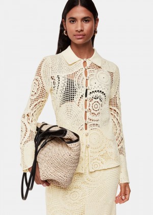 Whistles Crochet Circle Shirts Yellow | US-68349ADBU