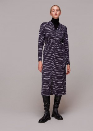 Whistles Dotted Spot Print Shirt Dress Multicolor | US-38675EJGD