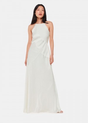 Whistles Eileen Silk Wedding Dress White / Multicolor | US-97680IEVG