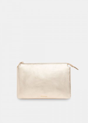 Whistles Elita Double Pouch Clutch Bags Gold / Multicolor | US-61547WMXO