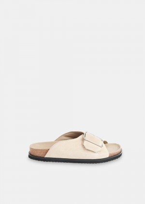 Whistles Ellery Buckle Slides Neutral | US-14937QBZT