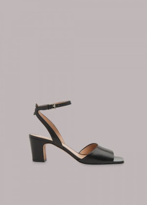 Whistles Emerson Block Heels Sandals Black | US-36251GSUF