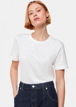 Whistles Emily Ultimate T-Shirt White | US-72956EQLO