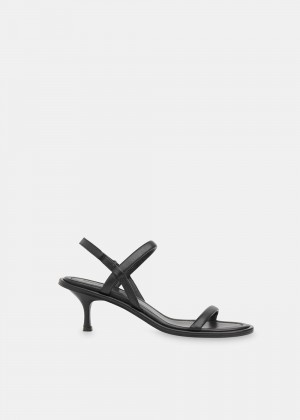 Whistles Enslee Heels Sandals Black | US-15470BIWZ