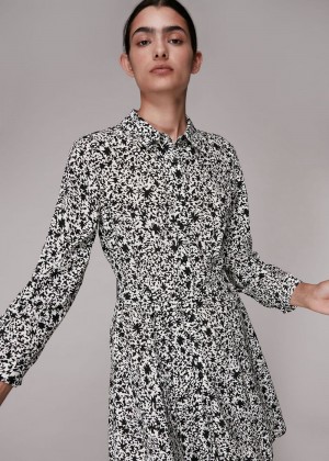 Whistles Eucalyptus Print Shirt Dress Multicolor | US-48705ESBG