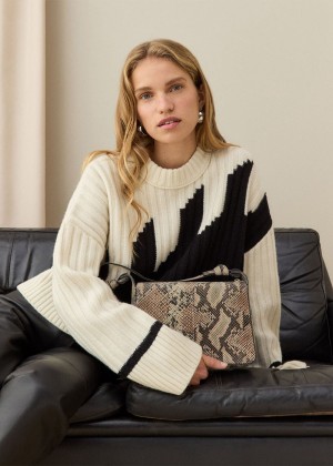 Whistles Graphic Intarsia Wool Knitwear White / Multicolor | US-20718VDYC