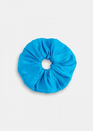 Whistles Hai Dupion Scrunchie Blue | US-79246BCNE