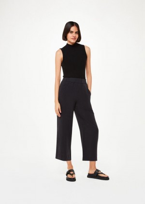 Whistles Jade Side Zip Pants Black | US-06513GHIK