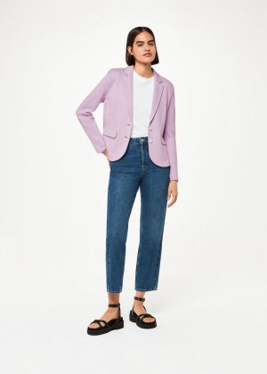 Whistles Jersey Jacket Purple | US-32659BLYQ