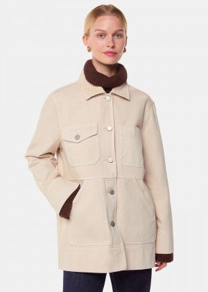 Whistles Jo Utility Jacket Neutral | US-98167IHDR