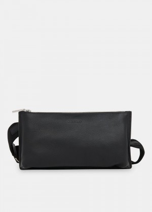 Whistles Kai Double Pouch Crossbody Bag Black | US-86723IDOH