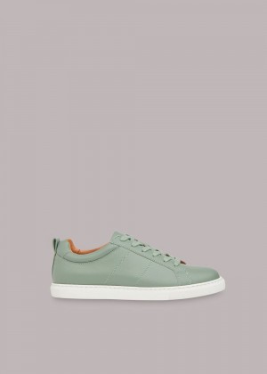 Whistles Koki Lace Up Sneakers Green | US-38154GHPB