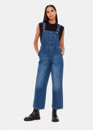 Whistles Leni Denim Jumpsuit Wash | US-75402TUSO