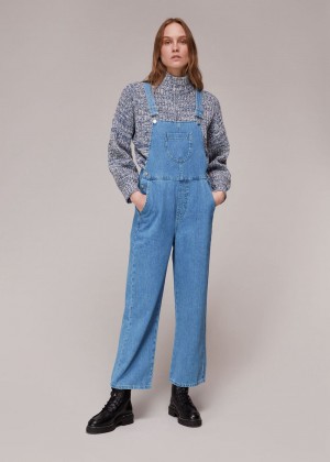 Whistles Leni Jumpsuit Blue | US-63587GCWJ