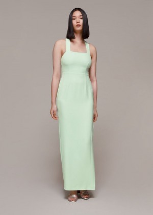 Whistles Maria Maxi Dress Mint | US-19356LRYM