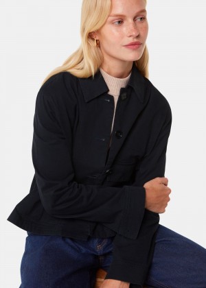 Whistles Marie Casual Jacket Black | US-83950SWUE