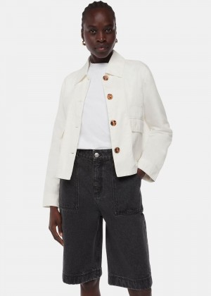 Whistles Marie Casual Jacket White | US-35740SNDW