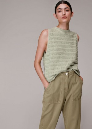 Whistles Mila Cargo Cuffed Pants Khaki | US-83097ARWJ