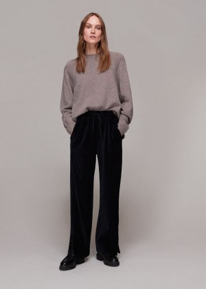 Whistles Millie Corduroy Pants Navy | US-38290ORUW