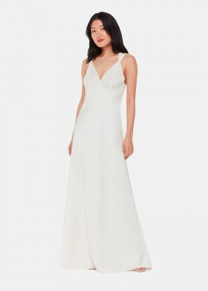 Whistles Nicole Wedding Dress White | US-27305HOPI