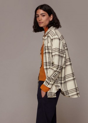 Whistles Oversized Check Cotton Shirts Multicolor | US-31654CZKA