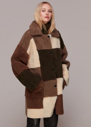 Whistles Reversible Patchwork Coat Brown / Multicolor | US-93087NQXE