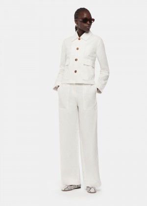 Whistles Ruth Relaxed Leg Pants White | US-16925UDWR