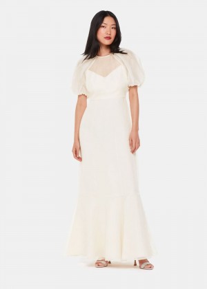 Whistles Sabrina Silk Wedding Dress White / Multicolor | US-97513AYLG