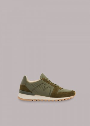 Whistles Silas Padded Runner Sneakers Khaki | US-12906OIUQ