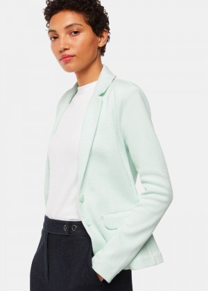 Whistles Slim Jersey Jacket Mint | US-48672HOAD