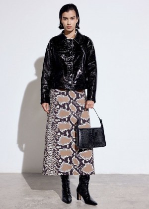 Whistles Snake Print Midi Skirts Snake | US-57982RZMX