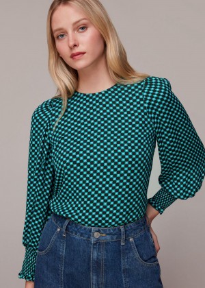 Whistles Star Check Tessa Top Multicolor | US-36710DVFL