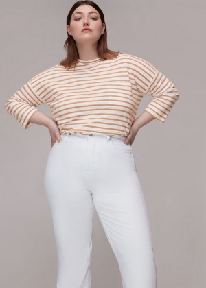 Whistles Stripe Cotton Pocket Top Multicolor | US-27940BXEU