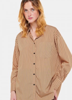 Whistles Stripe Oversized Shirts Multicolor | US-31685RELF