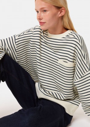 Whistles Stripe Sweatshirt White / Multicolor | US-15406BHGO