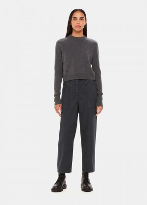 Whistles Tessa Casual Pants Black | US-78435NTFI