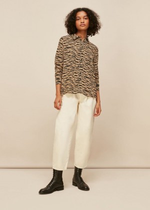 Whistles Tiger Leopard Blouse Multicolor | US-27098JENQ